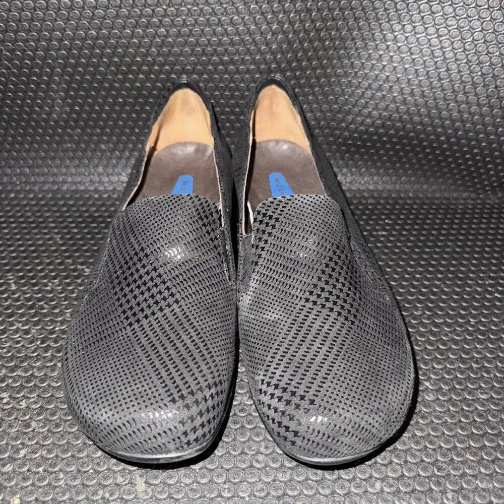 Wolky Perls Dessin Black Slip On Comfort Walking Shoes Women’s Size 39 (7.5-8)